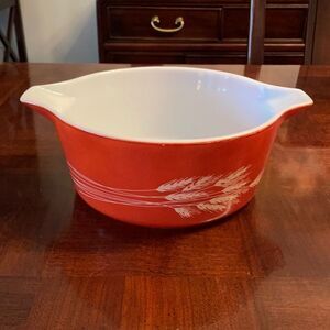 Pyrex 8.25" Autumn Harvest Wheat Casserole  Dish